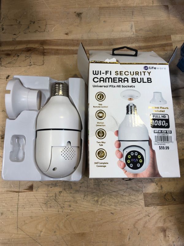 Photo 2 of Light Bulb Camera - Indoor Camera with Motion Detection, WiFi Camera, Live-Stream & Recording - 360 Camera, 2 Way Audio, Indoor Security Camera, Pet Camera - Baby Camera Monitor