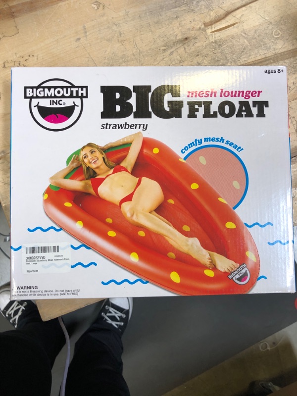Photo 1 of BigMouth Inc. Large Funny Inflatable Raft, Guarded Sides & Headrest, 6 ft Long Heavy Duty Pool Float
