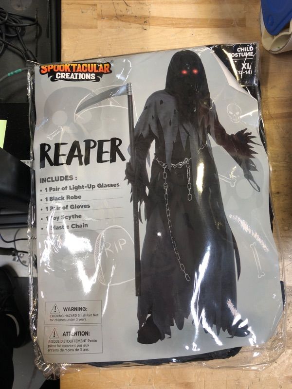Photo 1 of REAPER CHILDS COSTUME XL