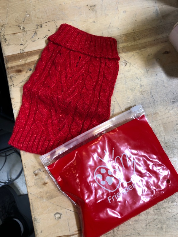 Photo 1 of DOG SWEATER RED XS