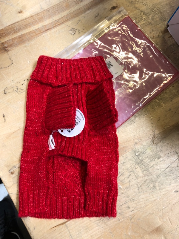 Photo 1 of DOG SWEATER RED XS