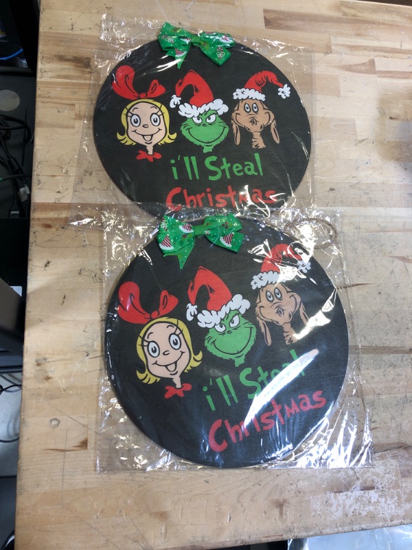 Photo 1 of 2 PCK GRINCH CHRISTMAS SIGN