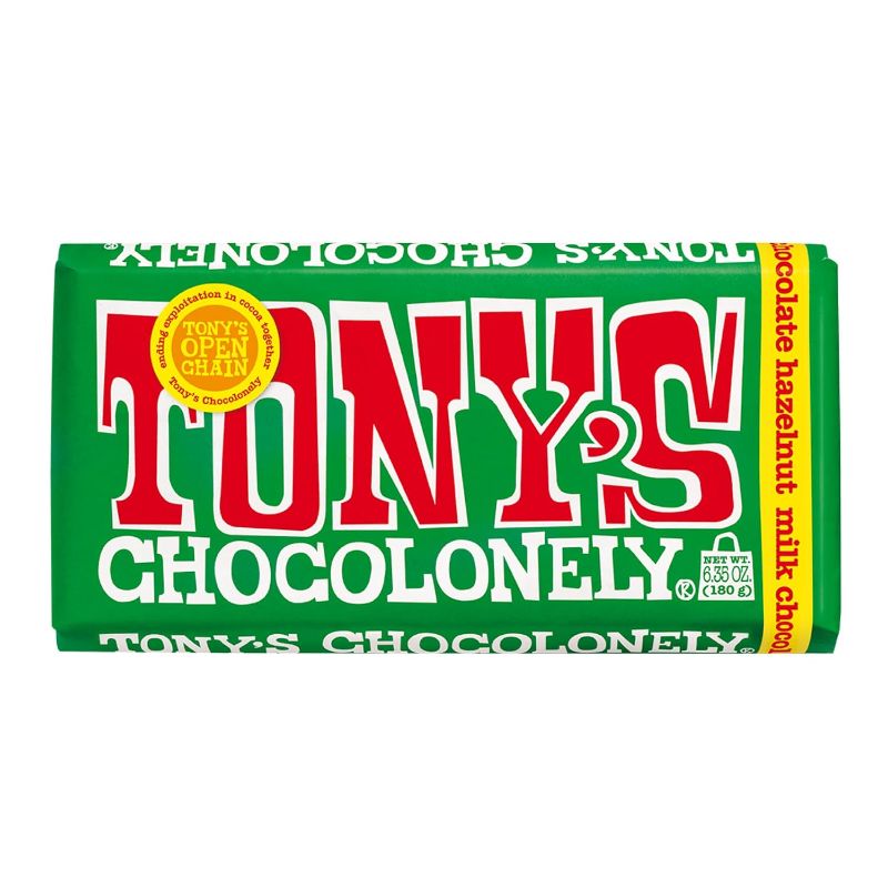 Photo 1 of 3 PACK- Tonys Chocolonely Milk Chocolate, Hazelnut, 32% Cocoa - 6.35 oz- 10/2024