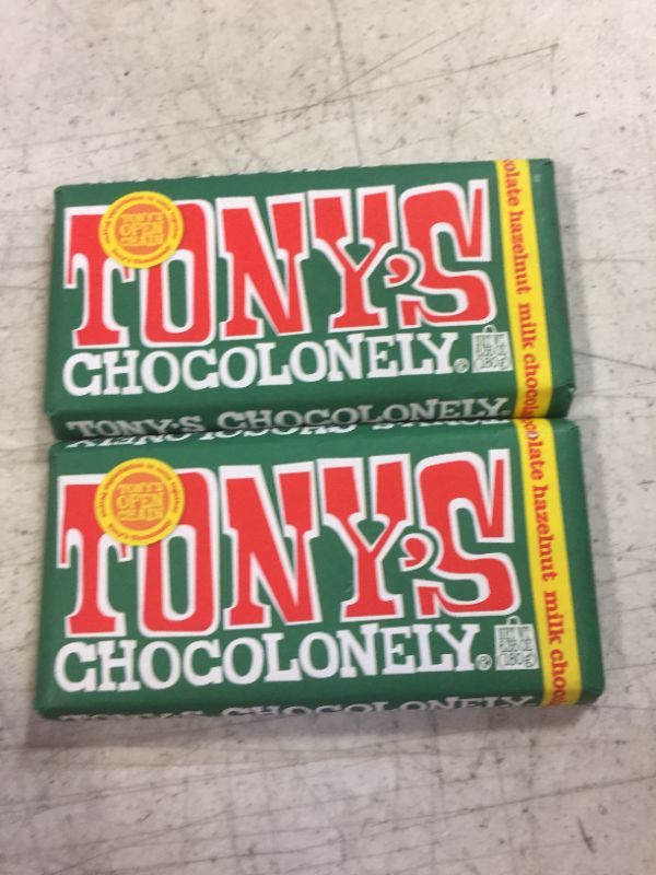 Photo 2 of 2 PACK--Tonys Chocolonely Milk Chocolate, Hazelnut, 32% Cocoa - 6.35 oz- 10/2024