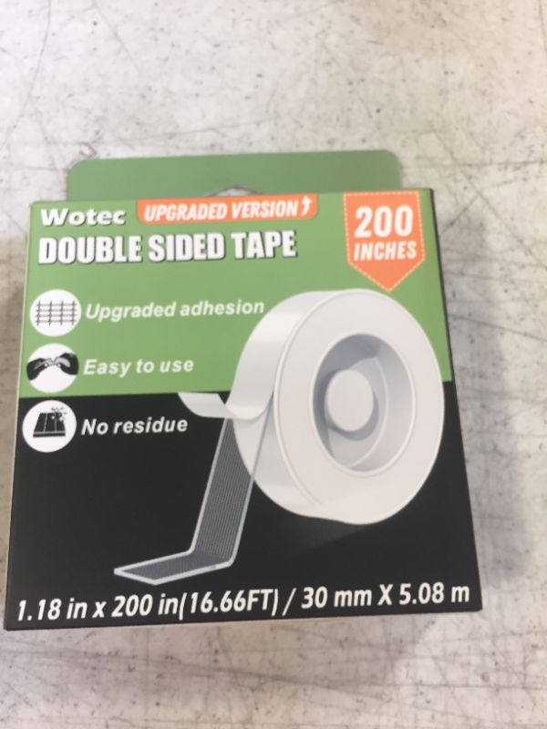 Photo 2 of Double Sided Filament Core Tape Removable 200 x 1.18 Inch, Filament Core Clear & Tough Nano Mounting Tape Heavy Duty, Multipurpose Adhesive Poster Carpet Tape