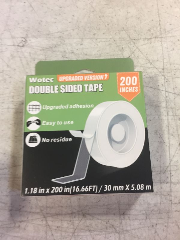 Photo 2 of Double Sided Filament Core Tape Removable 200 x 1.18 Inch, Filament Core Clear & Tough Nano Mounting Tape Heavy Duty, Multipurpose Adhesive Poster Carpet Tape