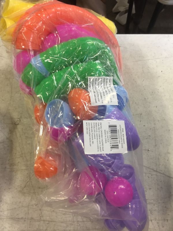 Photo 2 of 144 Pack - Assorted Colored Plastic Easter Eggs Empty in Bulk - Egg Hunt Toys