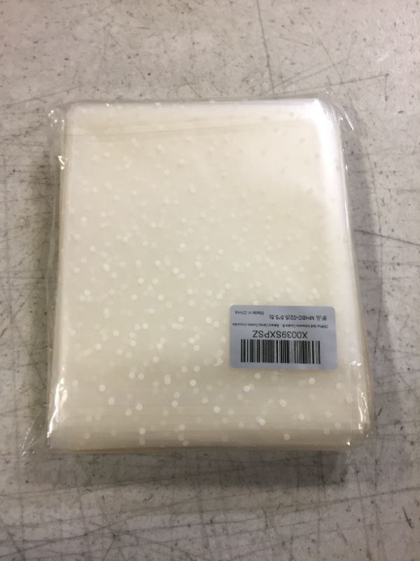 Photo 2 of 200Pcs Self Adhesive Cookie Bags Cellophane Treat Bags, Nistar Christmas Treat Bags 5.5"x5.5" White Polka Dot Plastic Pastry Bags with Thank You Labels for Christmas Party Gift Giving Bakery Candy
