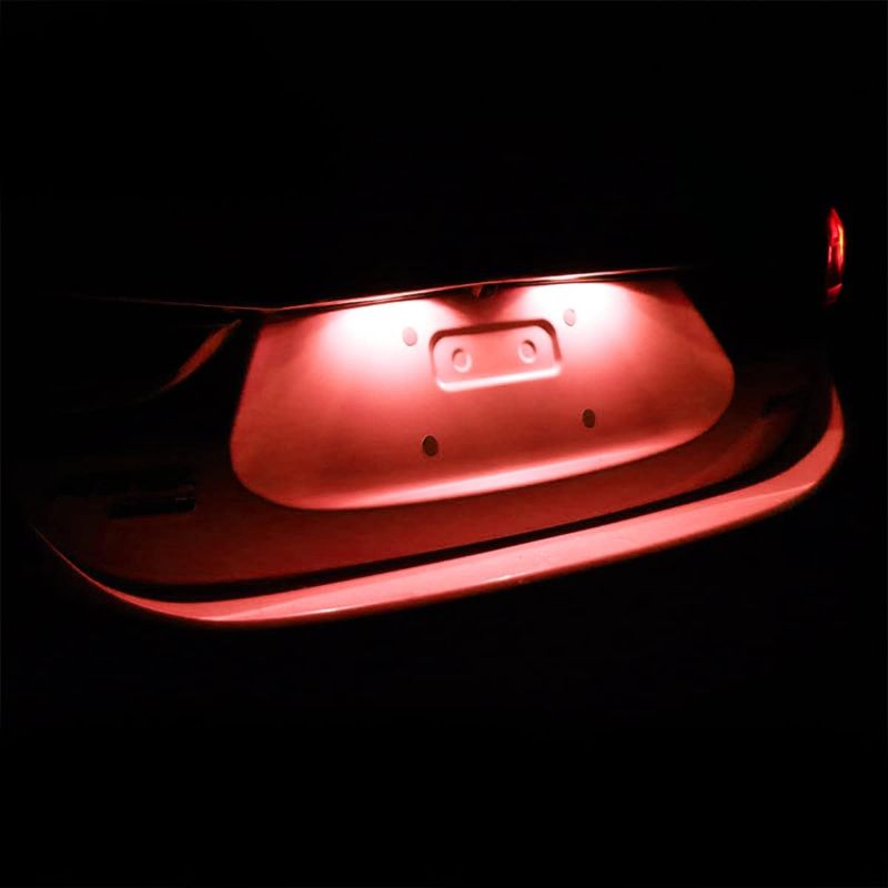 Photo 1 of 2PCS LED License Plate Light, 12V/24V Waterproof 6-SMD License Plate Lamp Tail Light for Most Cars, Trucks, Trailer, Buses, Step Courtesy Light, Dome/Cargo Lights (Red)
