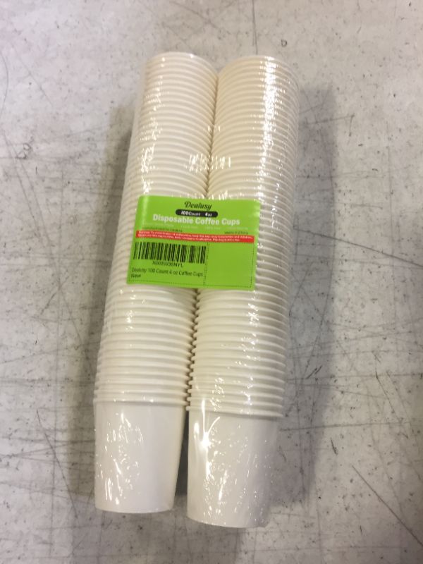 Photo 2 of 100 Count Paper Cups 4 oz, Leak-Free Food Safe 4oz Cups, Paper Coffee Cups, Hot Cups, Disposable Small Paper Cups 4 OZ 100 Count