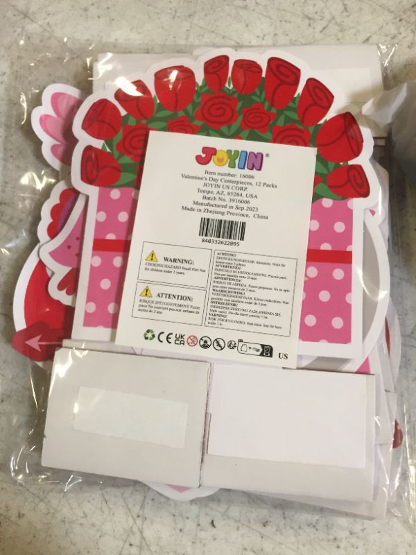 Photo 1 of JOYIN 12 Pcs Valentine Honeycomb Centerpieces for Table Decorations, with Red Pink Heart Bear Centerpieces Decor for Kids Birthday Valentine Day Party Supplies