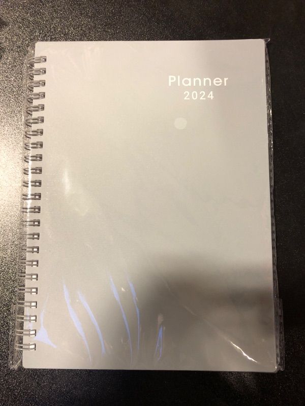 Photo 2 of 2023-2024 Planner - Academic Planner 2023-2024 with Weekly & Monthly Spreads, Jul 2023 - Jun 2024, 6.25" × 8.3", Twin-Wire Binding, Round Corner, Flexible Cover, Monthly Tabs Gray - Jul 2023 - Jun 2024