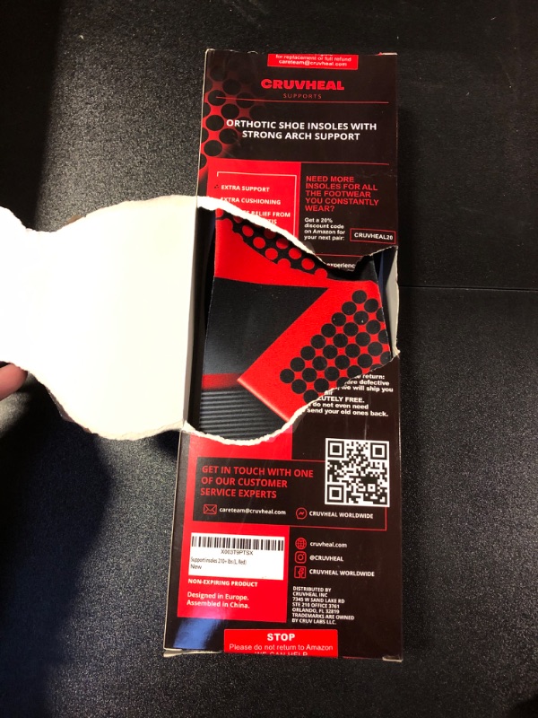 Photo 2 of 210+lbs Powerful Plantar Fasciitis Insoles for Men and Women - Effective Arch Support - Superior Performance - Orthotic Insoles with High Arch for Work ?asual Boots Shoes (Ruby, L) Ruby L(Men 11 - 12.5//Women 12 - 13.5)