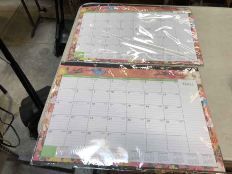 Photo 2 of 2024 Desk Calendar - 12 Months Large Desk Calendar from Jan. 2024 - Dec. 2024, 17" x 12", Desk Calendar 2024 with 2 Corner Protectors, Ruled Blocks with Julian Dates for Daily Organizing 2 PACK 
 