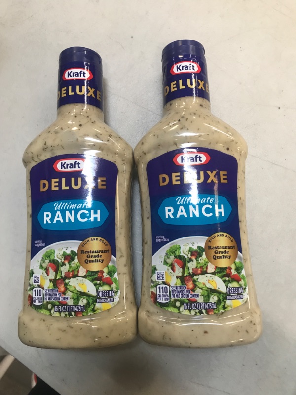 Photo 2 of  EXPIRES- MAY/2024
Kraft Deluxe Ultimate Ranch Salad Dressing (16 oz Bottle) (Pack of 2) 16 Fl Oz (Pack of 2)