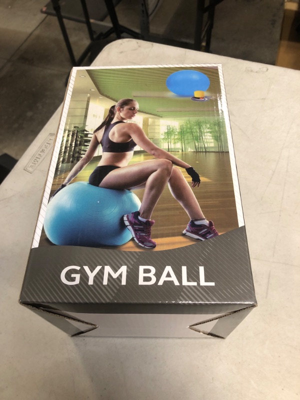 Photo 1 of Exercise Ball Yoga Ball, Thick Anti-Slip Pilates Ball for Pregnancy Birthing, Workout and Core Training, Anti-Burst Fitness Ball with Air Pump, Suitable for Home Gym Office
