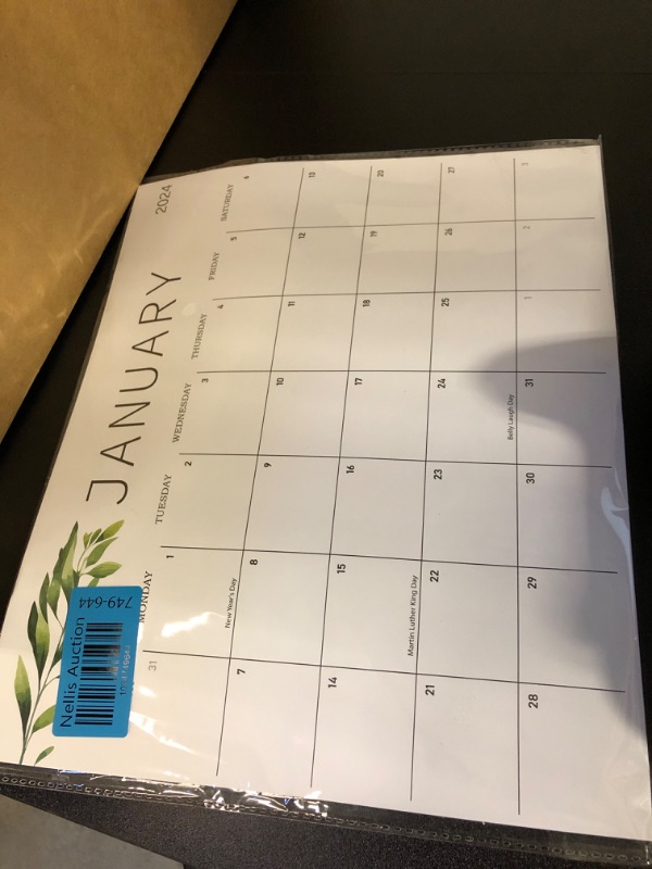 Photo 2 of Magnetic Fridge Calendar 2024-12 Month Fridge Calendar, January-December 2024 Academic Calendar, 10" x 11.8" Tear-Off Wall Calendar for Home and Office - Greenish Leaves Fridge Calendar-Youthful Green