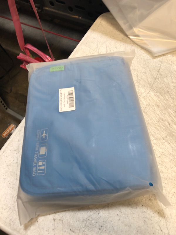 Photo 1 of PACKOVIA 6 Set Packing Cubes,Travel Luggage Packing Suitcase Organizer with with Toiletries Bag & Shoes Bag Navy