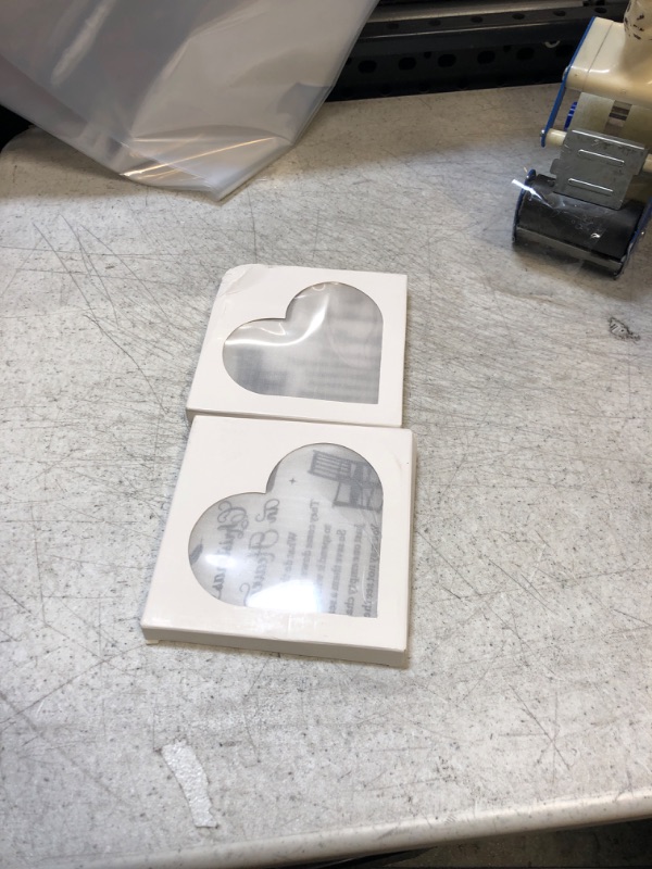 Photo 2 of (  PACK OF 2 ) Memorial Gifts for Loss of Loved One in Heaven, Crystal Acrylic Heart Condolence Sympathy Gifts, Remembrance Gifts for Loss of Mom Dad, Bereavement In Memory Gifts Table Decor, Christmas Keepsake Seat