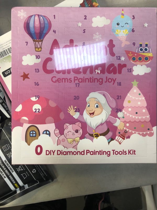 Photo 1 of Diamond Painting Advent Calendar for Girls - DIY Gem Arts and Crafts, Christmas Gifts for Ages 4-12 2-Princess Charms