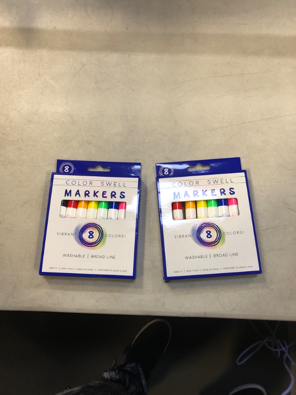 Photo 2 of Color Swell Washable Markers With 8 Vibrant Colors Are Perfect for Teachers, Kids, Parties, and Classrooms 2 pack