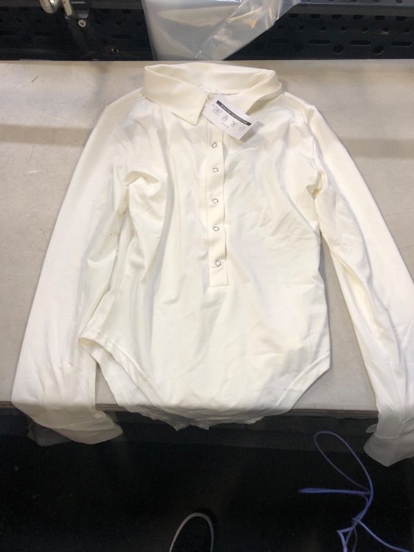 Photo 1 of xl white bodysuit long sleeve 