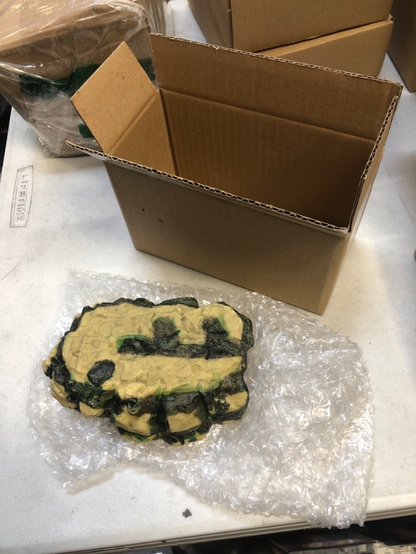 Photo 1 of Reptile Hide,Tortoise Climbing Ramp,Large Tortoise Shell Hideout Snake Fish Tank Reptiles Floating Platform Reptile Climbing Hole for Lizards Small Frog Tortoise Fish Bearded Dragon Gecko Hermit Crab Basking Platform