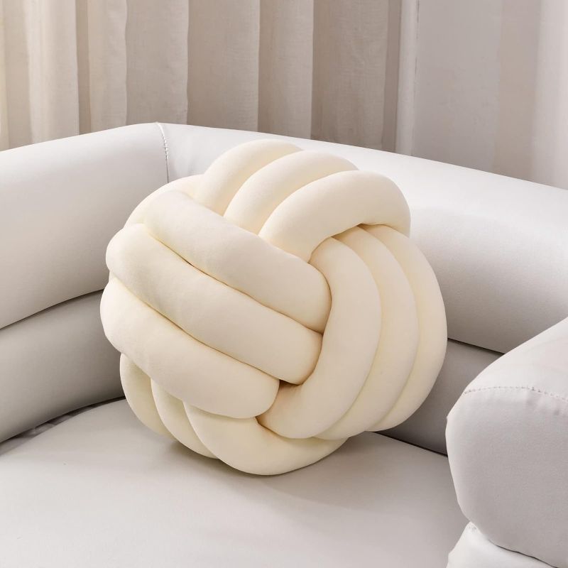 Photo 1 of ZAKUN Knot Pillow Ball, Soft Round Throw Pillow Cushion Home Decorative Ball Pillows, Handmade Plush Throw Knotted Pillow for Home Décor Children Play Knot Ball
