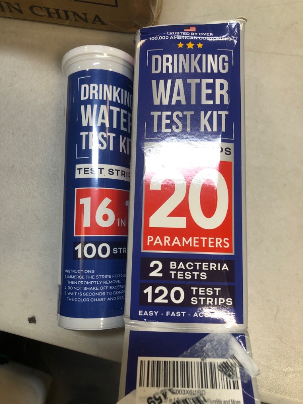 Photo 2 of 2023 All-New 20 in 1 Drinking Water Testing Kit 120 Strips - Home Tap and Well Water Test Kit for Hardness, Lead, Iron, Copper, Chlorine, Fluoride and More