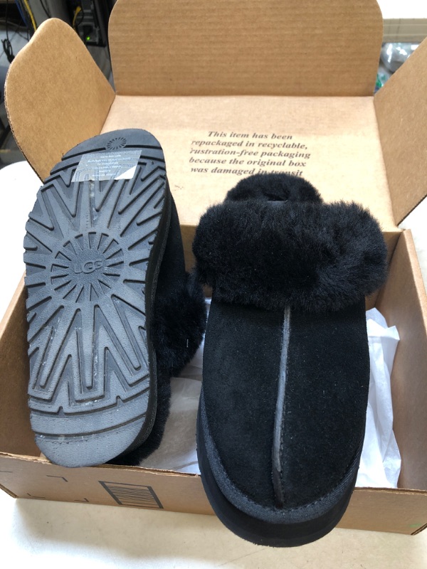 Photo 1 of black ugg slippers size 9