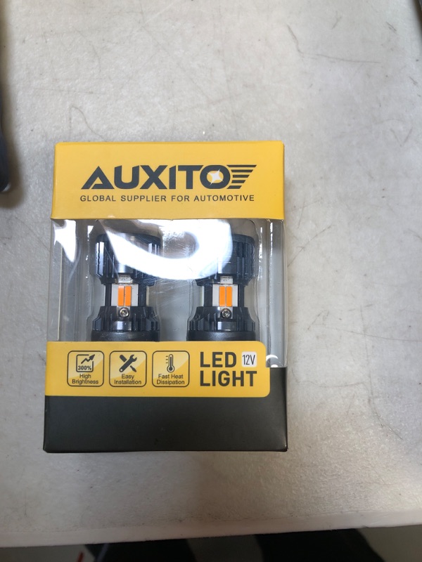Photo 2 of AUXITO 2024 Newest CANBUS 3157 Switchback LED Bulbs 3057 3457 4157 Dual Color Amber/White Anti Hyper Flash Built-in Resistor Error Free Turn Signal Lights and DRL/Parking Lights, Pack of 2 3157/4157