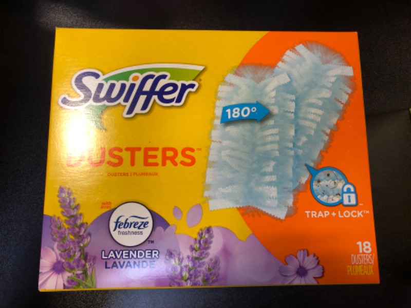 Photo 2 of Swiffer Dusters, Ceiling Fan Duster, Multi Surface Refills with Febreze Lavender, 18 Count 18 Count (Pack of 1) Duster