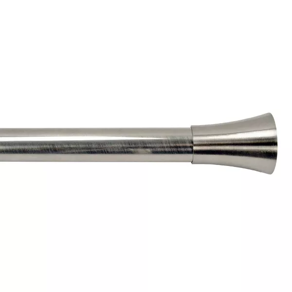 Photo 1 of Versailles Home Fashions 84"-150" Stainless Steel Flare Indoor/Outdoor Curtain Rod - Brushed Nickel
