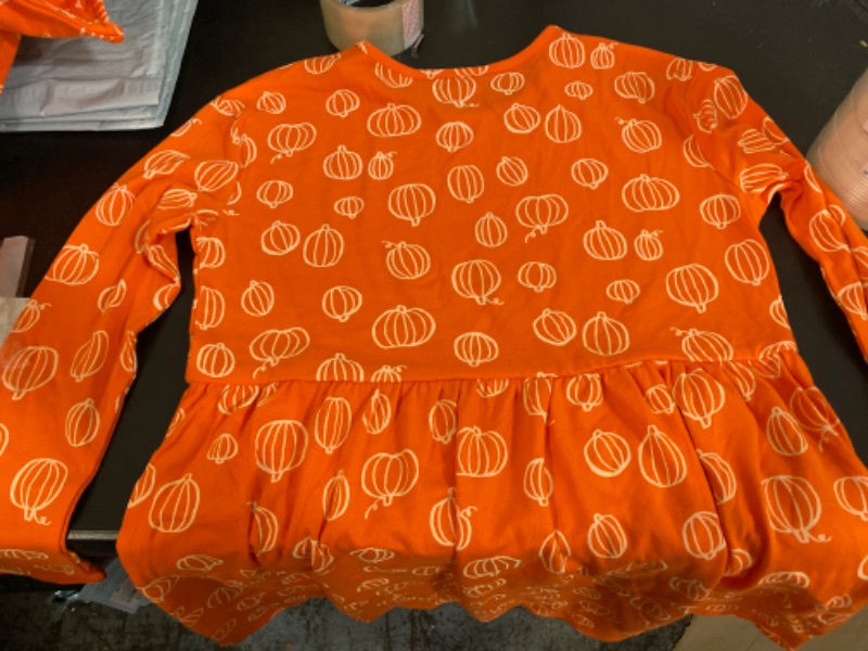 Photo 1 of Long Sleeved Pumpkin Orange Kids PJs XL-14