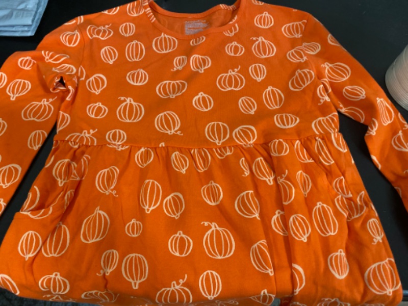 Photo 1 of 3pk Long Sleeved Pumpkin Orange Kids PJs M-8