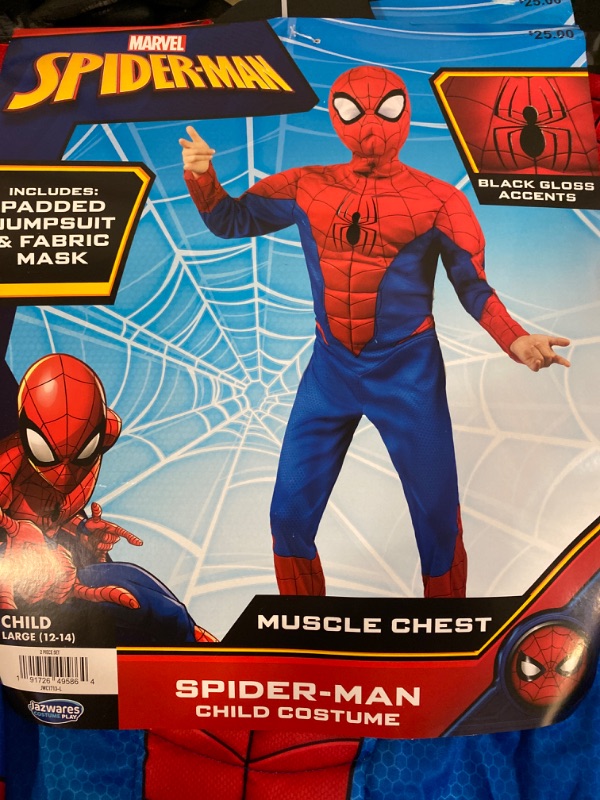 Photo 1 of Marvel Spider-Man boy Costume size L(12-14)
