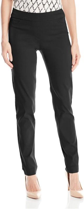 Photo 1 of SLIM-SATION Women's Wide Band Regular Length Pull-on Straight Leg Pant with Tummy Control
