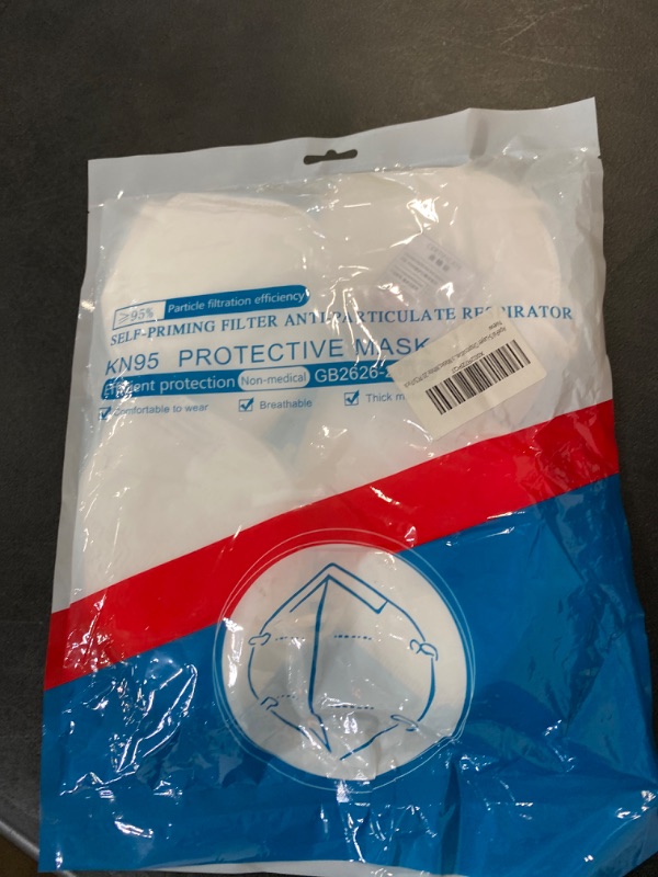Photo 2 of YIDERBO White KN95 Face Mask Pack of 20 Individually Packaged 5-Ply Disposable Face Masks Filter Efficiency?95% Protection Against PM2.5, Fire Smoke, Dust Cup Dust Mask
