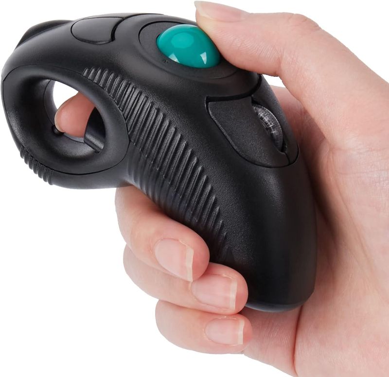 Photo 1 of welspo Wireless USB Handheld Finger Trackball Mouse with Laser Pointer
