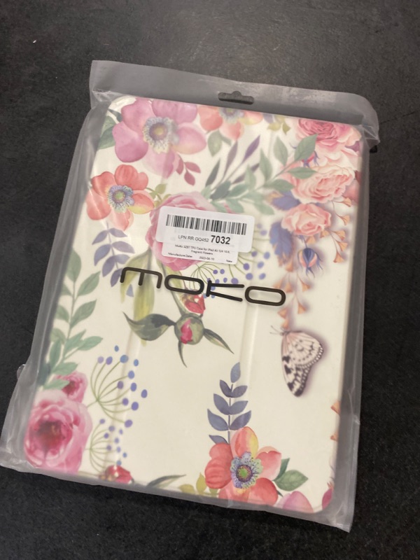 Photo 2 of MoKo Case Fit iPad Air 5th/4th Generation 10.9 Inch Case 2022/2020, Slim Trifold Stand Cover with Soft Frosted Back, Auto Wake/Sleep, Support Touch ID and iPad 2nd Pencil Charging,Fragrant Flowers
