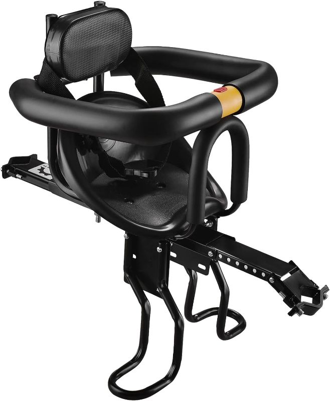 Photo 1 of LIXADA Bike Baby Seat Kids Child Safety Carrier Front Seat Saddle Cushion with Back Rest Foot Pedals
