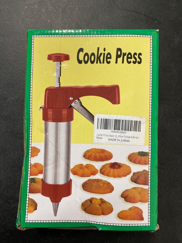 Photo 3 of Suuker Cookie Press, Cookie Press Gun for Baking with 16 Spritz Cookie Press Stencil Discs and and 6 Icing Tips, Cookie Gun, Cookie Maker for Biscuit Maker and Decoration
