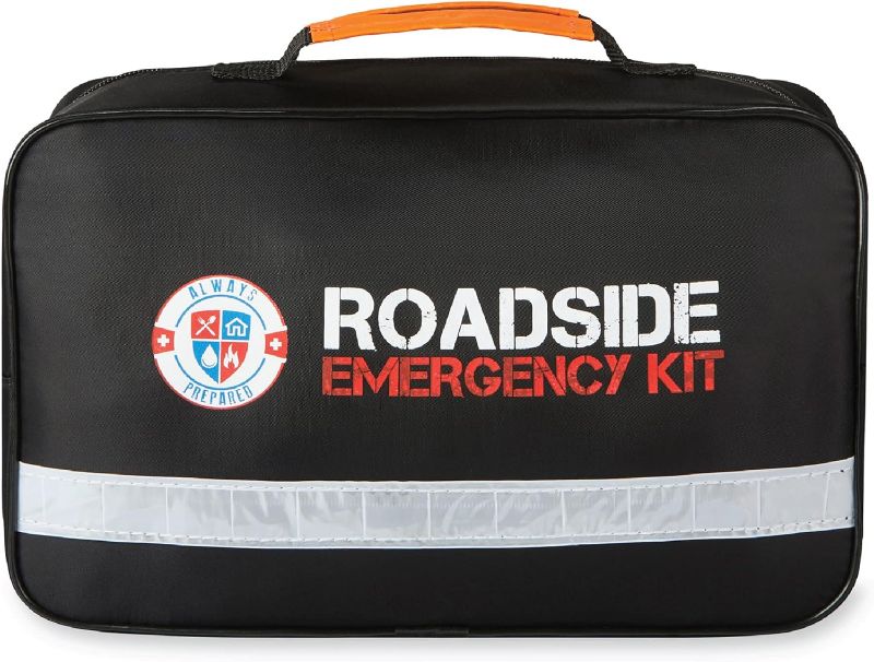 Photo 1 of Always Prepared Premium (125 Piece) Roadside Emergency Car Kit – with Jumper Cables – All-in-One Auto Safety and First Aid Kit – Travel Safety for Women, Men, and College Kids – Roadtrip Essentials