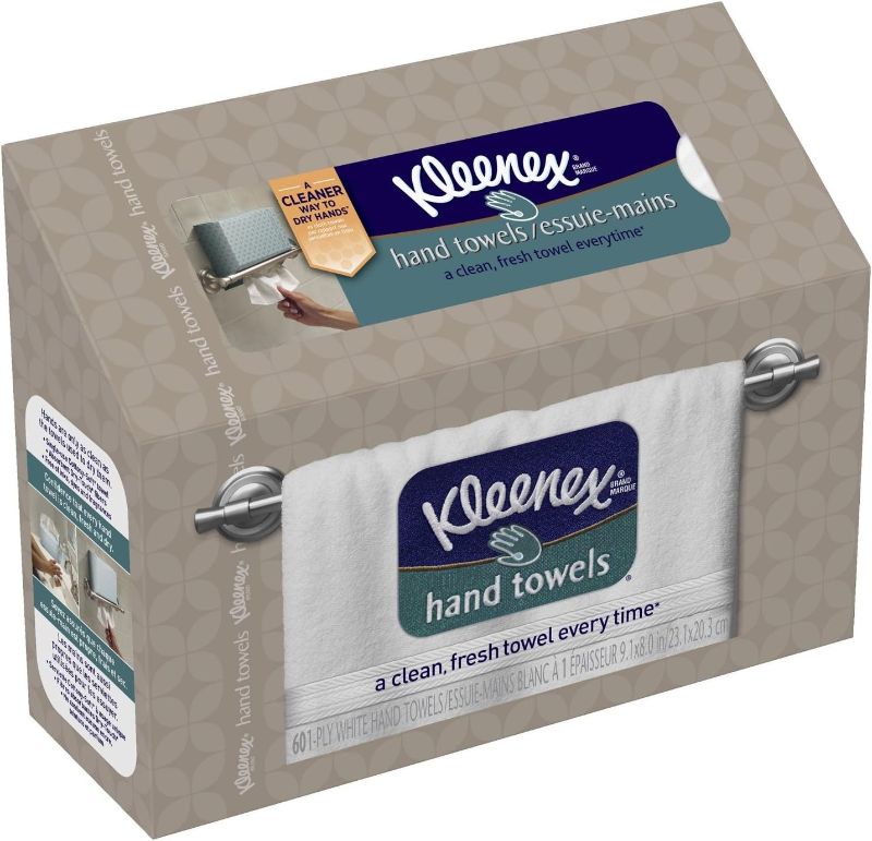 Photo 1 of Kleenex Hand Towels - 1 Box of 60 White Hand Towels in a Dispenser Box