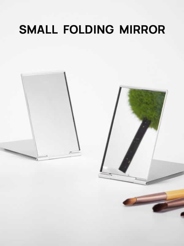 Photo 1 of MIRRORNOVA Portable Folding Mirror, Ultra-Slim Durable Makeup Tabletop Mirror for Travel with Aluminum Shell, Mini Size, 3.3''