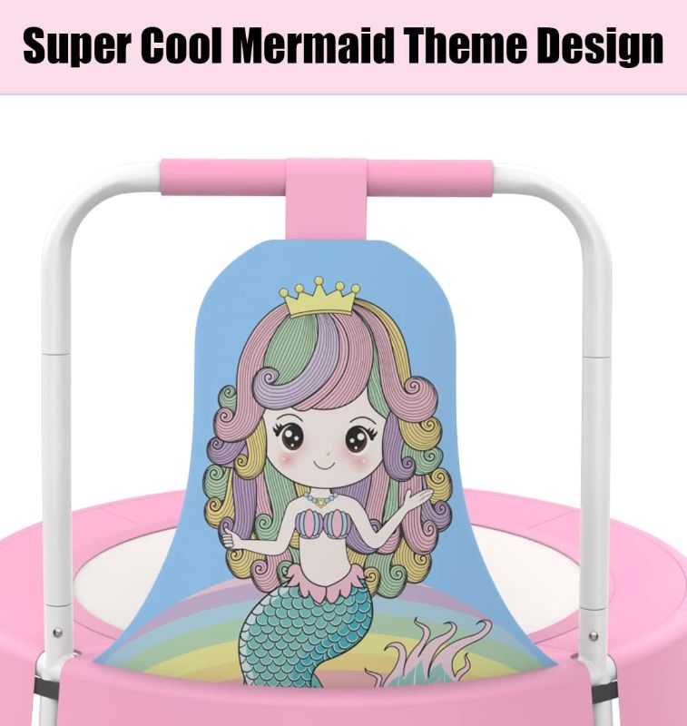 Photo 1 of LANGXUN Baby & Toddler Toys, Mini Toddler Trampoline, Birthday Gifts for Baby Toddler Boys & Girls, Toddler Gift Ideas, Indoor Outdoor Trampolines for Kids Ages 6 Months to 4 Years Mermaid Trampoline