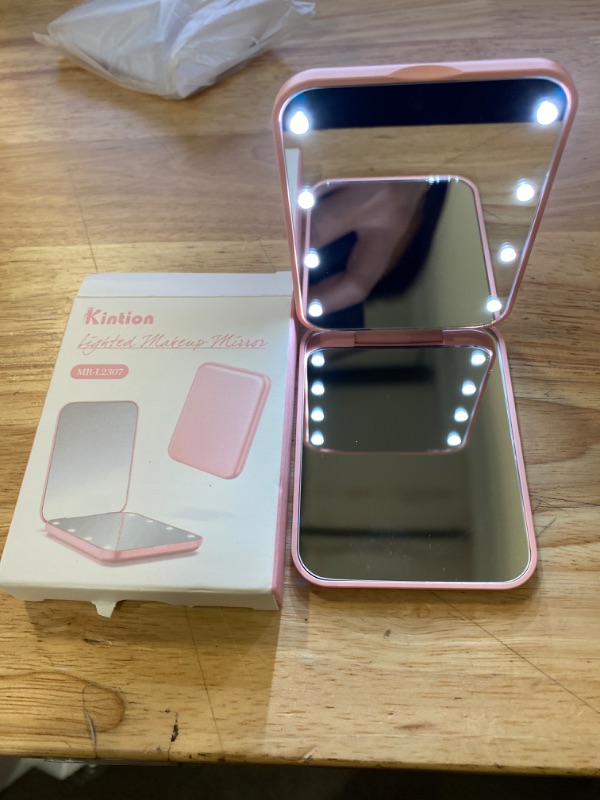 Photo 1 of Pocket Mirror?1X/3X Magnification LED Compact Travel Makeup Mirror