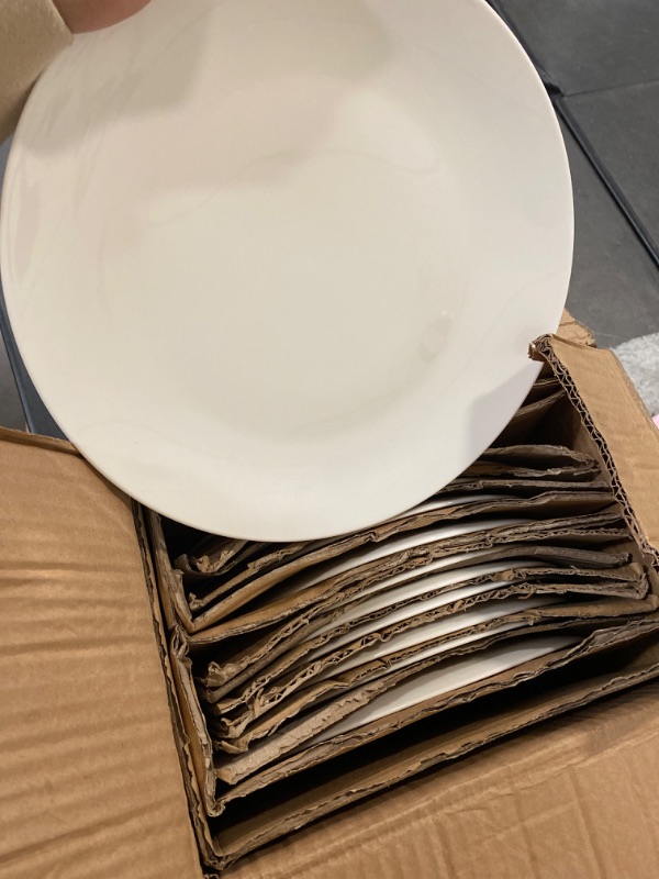Photo 2 of BTaT- White Dinner Plates, Set of 12, White Plates, White Dinner Plates Bulk, White Plate Set, Plates, Dinner Plates, Plates Set, Restaurant Dishes, White Porcelain Dinner Plates, Dinnerware Plates.