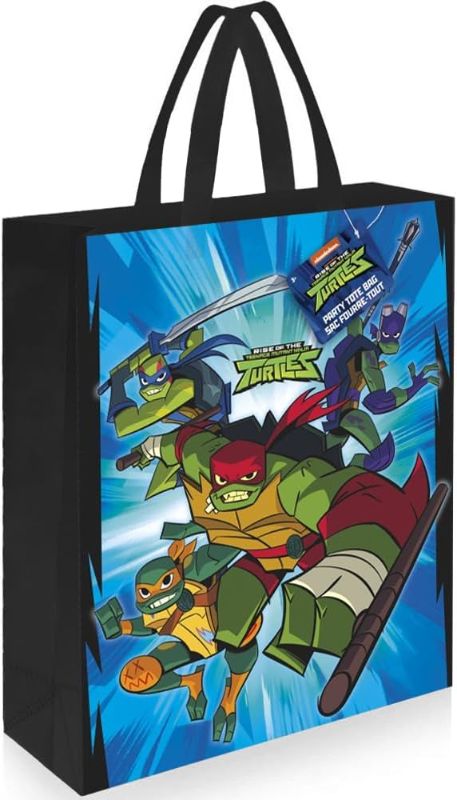 Photo 1 of Unique Ninja Turtles Plastic Tote Bag | 13" x 11" | 1 Pc