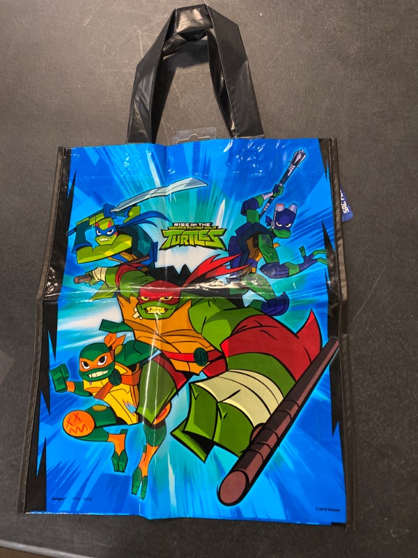 Photo 2 of Unique Ninja Turtles Plastic Tote Bag | 13" x 11" | 1 Pc